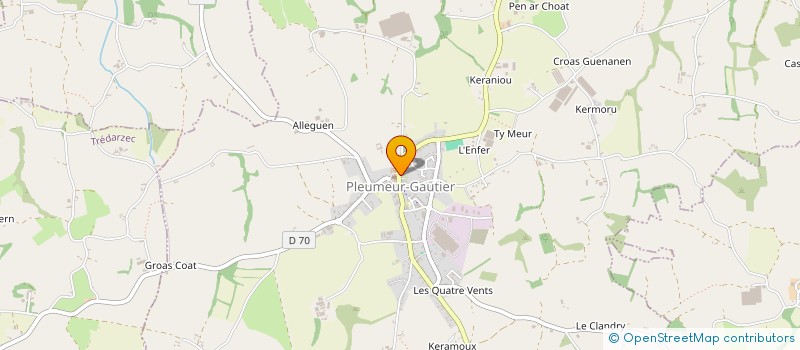 localisation de l'entreprise BOULANGERIE PERRUCHON  PLEUMEUR-GAUTIER