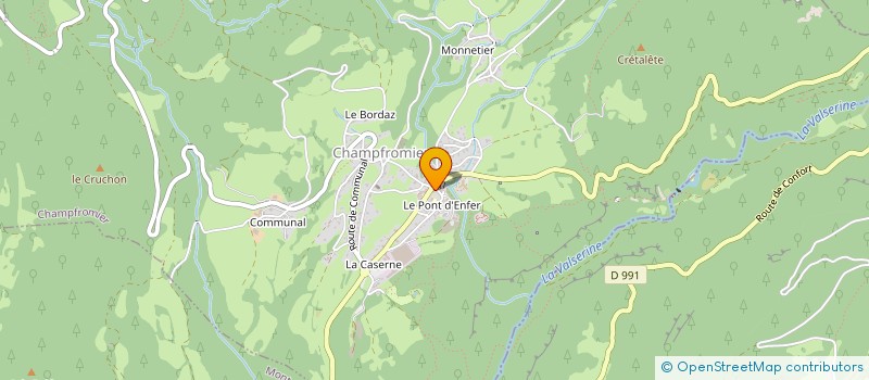 localisation de l'entreprise BOULANGERIE PONSARD  BRESSE VALLONS