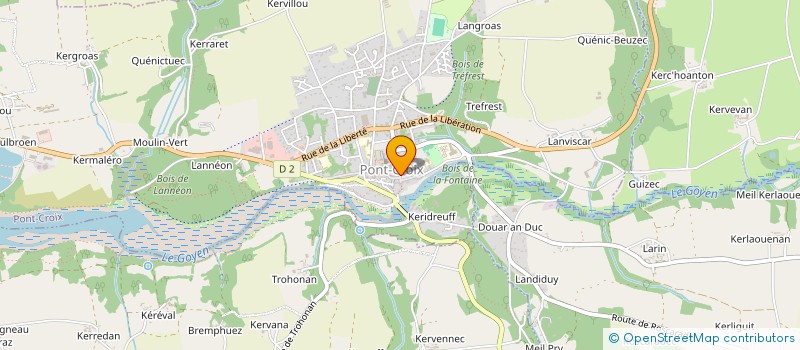 localisation de l'entreprise BOULANGERIE PONTECRUCIENNE à PONT-CROIX