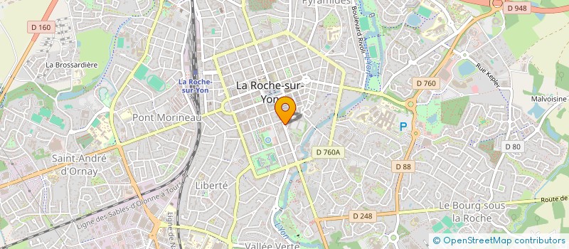 localisation de l'entreprise BOULANGERIE POTIER à LA ROCHE-SUR-YON