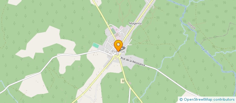 localisation de l'entreprise BOULANGERIE PRECHAC  PRECHAC