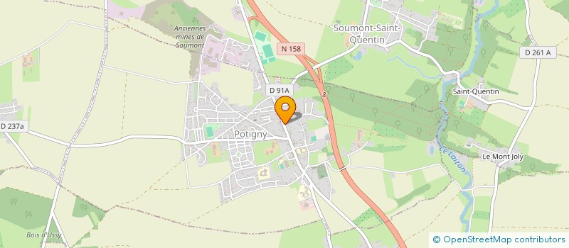 localisation de l'entreprise BOULANGERIE RATEL  POTIGNY