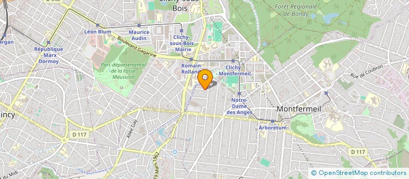localisation de l'entreprise BOULANGERIE ROUMAINE à MONTFERMEIL
