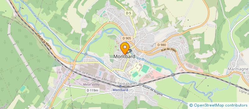 localisation de l'entreprise BOULANGERIE SAINT HONORE à MONTBARD