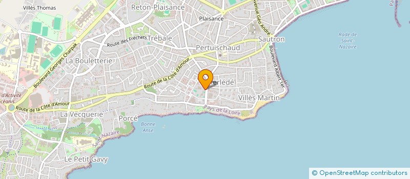 localisation de l'entreprise BOULANGERIE SAUVOUREL à SAINT-NAZAIRE