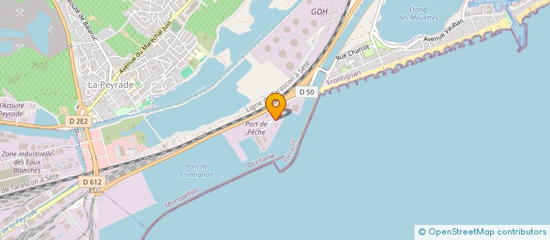 localisation de l'entreprise BOULANGERIE SERVICE MEDITERRANEE à FRONTIGNAN