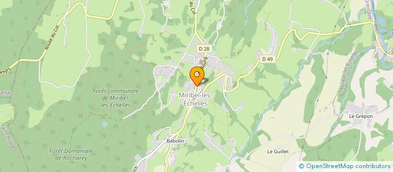 localisation de l'entreprise BOULANGERIE SIMONETTI  MIRIBEL-LES-ECHELLES