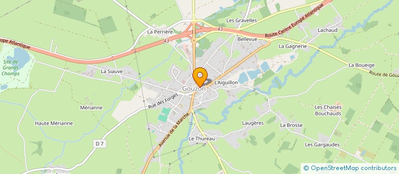 localisation de l'entreprise BOULANGERIE THIOLAS - DUPONT à GOUZON