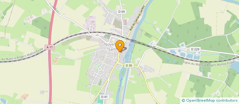 localisation de l'entreprise BOULANGERIE TONY LOUVRIER  NOYEN-SUR-SARTHE