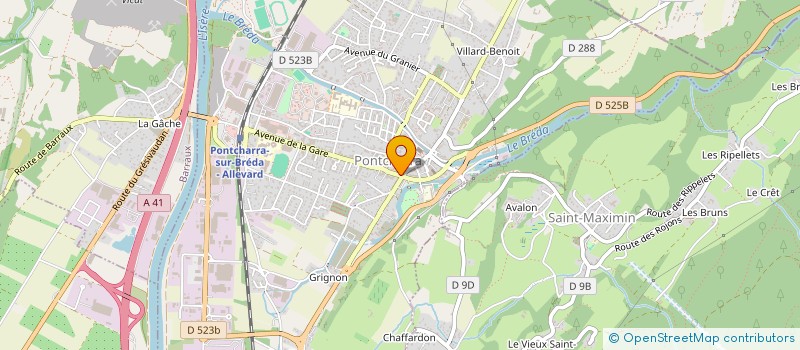 localisation de l'entreprise BOULANGERIE TSITOGLOU  PONTCHARRA