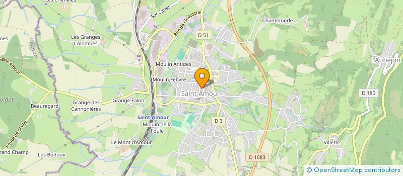 localisation de l'entreprise BOULANGERIE VALENTIN à SAINT-AMOUR