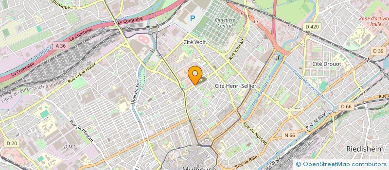 localisation de l'entreprise BOULANGERIE VAUBAN  MULHOUSE