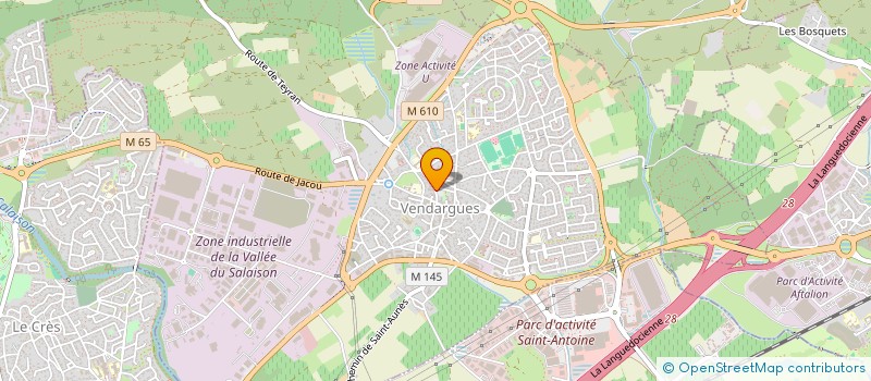 localisation de l'entreprise BOULANGERIE VENDARGUES à VENDARGUES