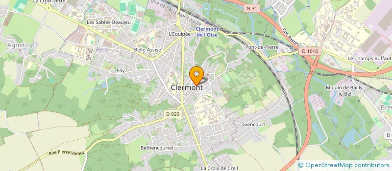 localisation de l'entreprise BOULANGERIE VERMEULEN à CLERMONT