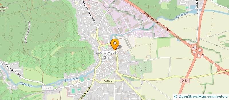 localisation de l'entreprise BOULANGERIE WILSON SOULTZ  SOULTZ-HAUT-RHIN