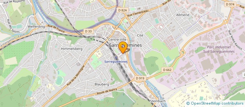 localisation de l'entreprise BOULANGERIE WOIRGARD à SARREGUEMINES
