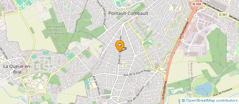 localisation de l'entreprise BOULANGERIES CAMPAIN à PONTAULT-COMBAULT