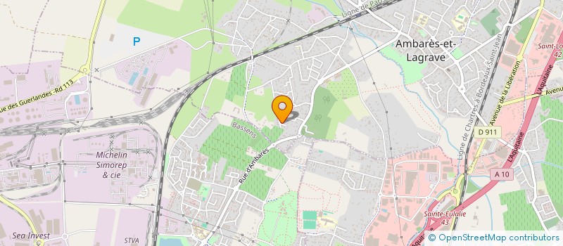 localisation de l'entreprise BOULANGERIES D'AQUITAINE  AMBARES-ET-LAGRAVE