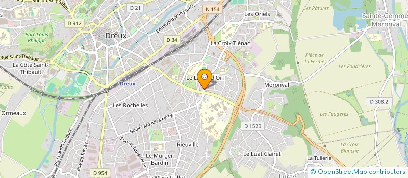 localisation de l'entreprise BOULANGERIES FEUILLET à DREUX