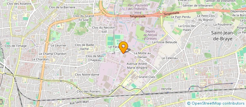 localisation de l'entreprise BOULANGERIES PATISSERIES ASSOCIEES ORLEANS à SAINT-JEAN-DE-BRAYE