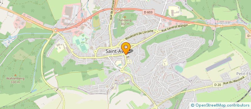 localisation de l'entreprise BOULANGERIES-PATISSERIES STREIFF à SAINT-AVOLD
