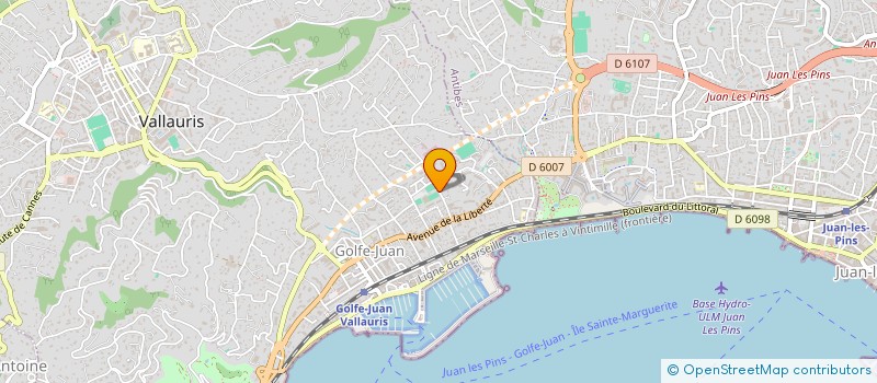 localisation de l'entreprise BOULE AMICA SPORTIV GOLFE JUAN  VALLAURIS