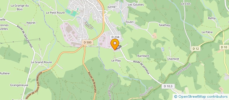 localisation de l'entreprise BOULE AMICALE BUVETTE  SAINT-JUST-MALMONT