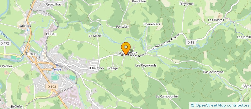 localisation de l'entreprise BOULE AMICALE DES MAZEAUX à TENCE