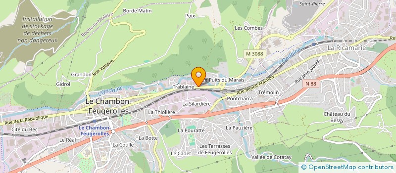 localisation de l'entreprise BOULE AMIS REUNIS PONTCHARRA à LE CHAMBON-FEUGEROLLES