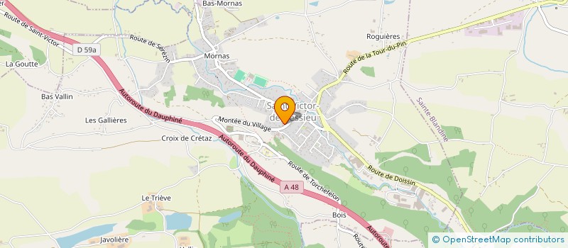 localisation de l'entreprise BOULE D'ACIER  SAINT-VICTOR-DE-CESSIEU