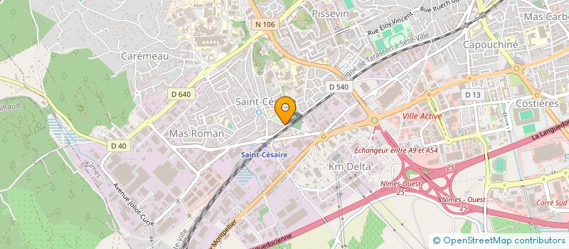 localisation de l'entreprise BOULE DE SAINT-CESAIRE.  NIMES