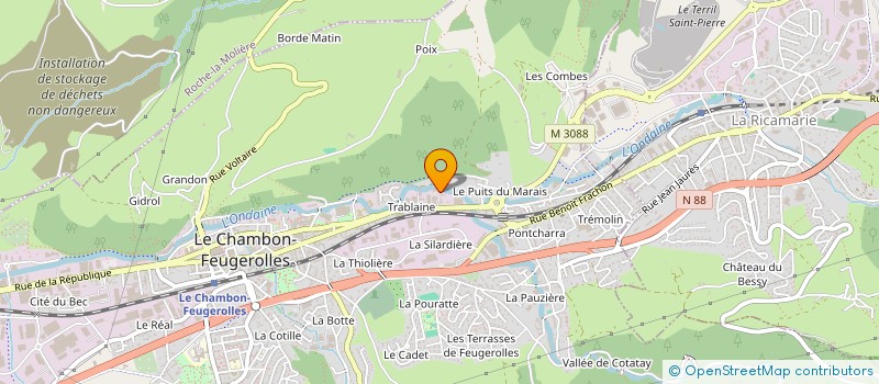 localisation de l'entreprise BOULE DE TRABLAINE BUVETTE à LE CHAMBON-FEUGEROLLES