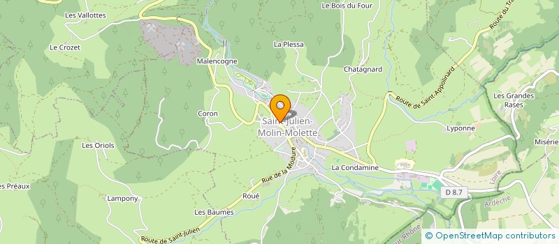 localisation de l'entreprise BOULE DU TERNAY  SAINT-JULIEN-MOLIN-MOLETTE