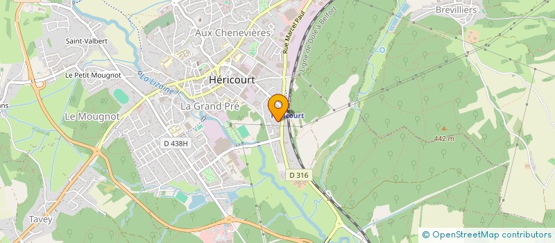 localisation de l'entreprise BOULE HERICOURTOISE  HERICOURT