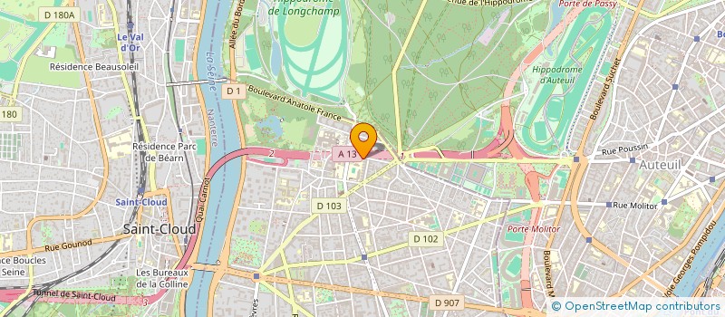 localisation de l'entreprise BOULES ET BILLES à BOULOGNE-BILLANCOURT