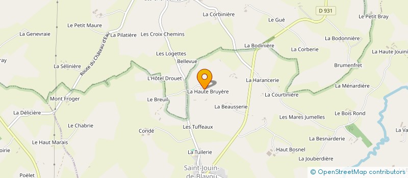 localisation de l'entreprise BOULET-DESBAREAU EBENISTE à SAINT-JOUIN-DE-BLAVOU