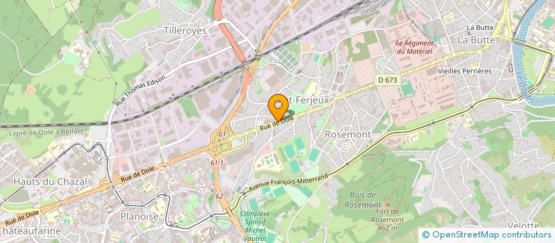 localisation de l'entreprise BOULEVARD CYCLES à BESANCON