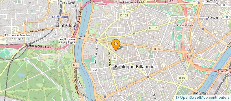localisation de l'entreprise BOULEVARD VOLTAIRE à BOULOGNE-BILLANCOURT