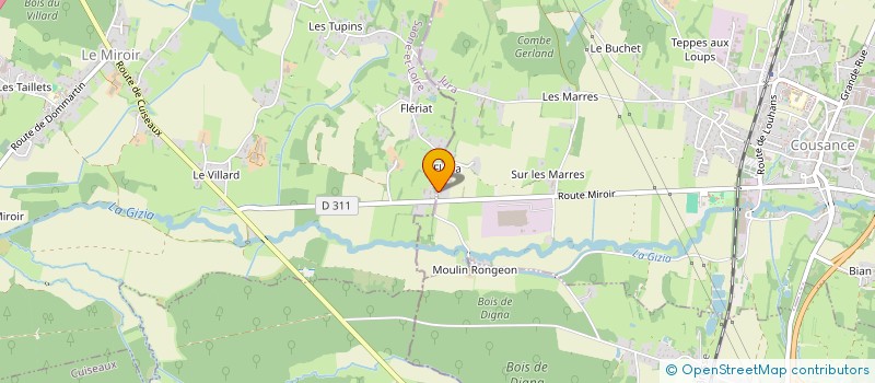 localisation de l'entreprise BOULLY à COUSANCE