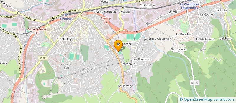 localisation de l'entreprise BOULODROME DE L ONDAINE à FIRMINY