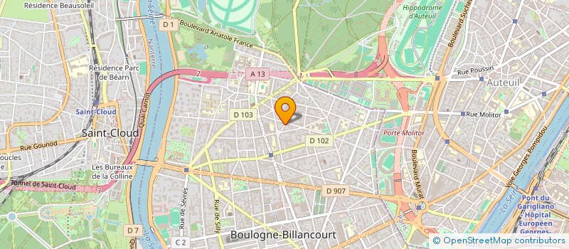 localisation de l'entreprise BOULOGNE AMBULANCES à BOULOGNE-BILLANCOURT