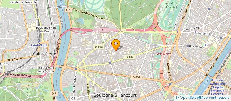 localisation de l'entreprise BOULOGNE AMBULANCES 92 à BOULOGNE-BILLANCOURT