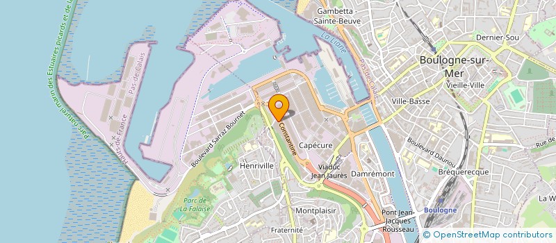 localisation de l'entreprise BOULOGNE INDUSTRIE  BOULOGNE-SUR-MER