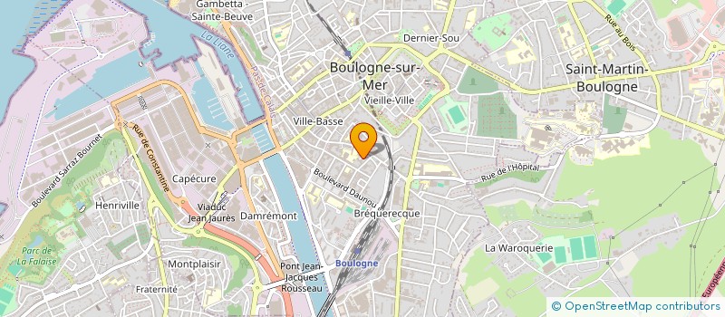 localisation de l'entreprise BOULOGNE LOISIRS à BOULOGNE-SUR-MER