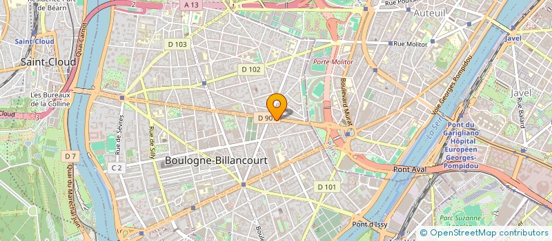 localisation de l'entreprise BOULOGNE PERROQUET à BOULOGNE-BILLANCOURT