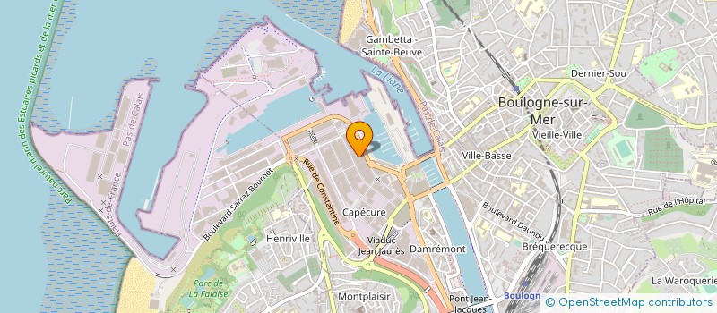 localisation de l'entreprise BOULOGNE SEAFOOD à BOULOGNE-SUR-MER