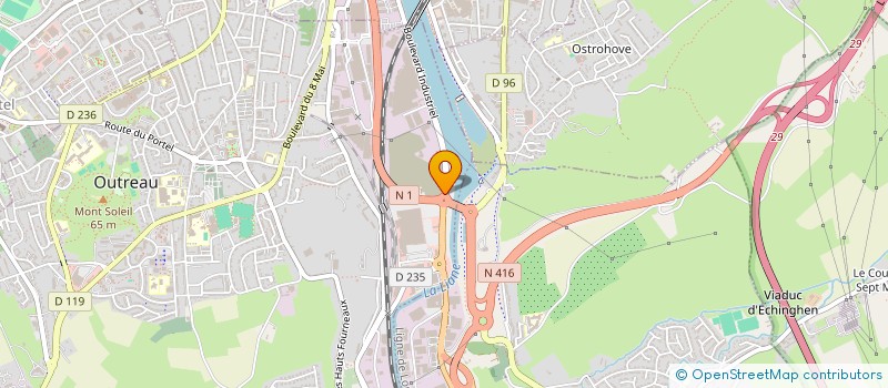 localisation de l'entreprise BOULOGNE VEHICULES UTILITAIRES à OUTREAU