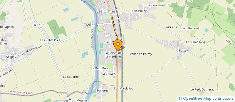 localisation de l'entreprise BOULOIZEAU C.C.Z.  LES ORMES