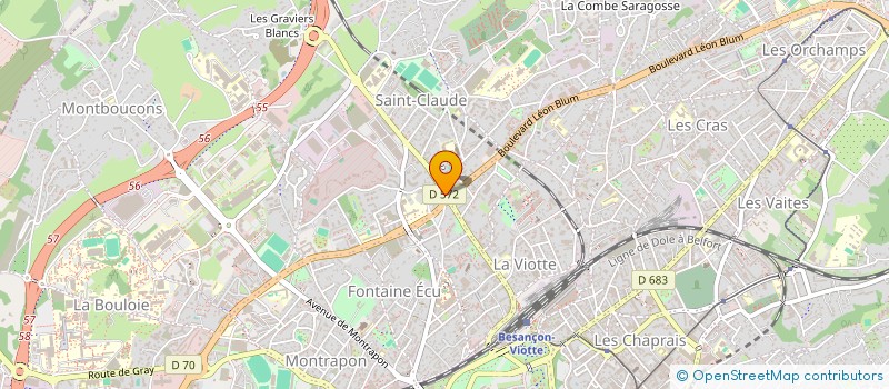 localisation de l'entreprise BOULV'ART COIFFURE à BESANCON