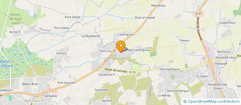 localisation de l'entreprise BOUNIER YANNICK T.P  PLOMEUR